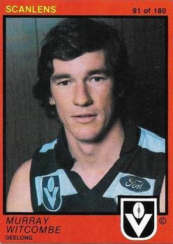 1982 Scanlens VFL #91 Murray Witcombe Front